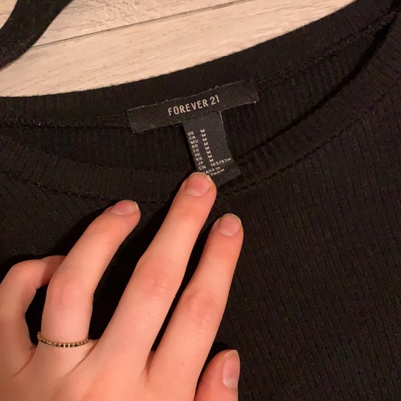 Ribbed Black Top - Picture 2 of 3